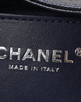 Metallic Caviar Quilted Mini CHNL 25 Handbag Dark Blue