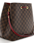 Damier Ebene Neonoe MM Cherry Berry