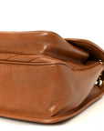 Crinkled Calfskin Matelasse Monogram Medium Niki Chain Satchel Caramel
