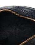 Pebbled Calfskin Small Soho Disco Bag Black