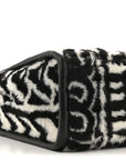 Polyester Cotton Oversized Monogram Medium Traveler Tote Bag Black Ivory
