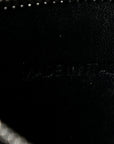 Shiny Calfskin Logo Crocodile Embossed XXS Everyday Tote Black
