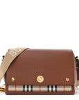 Calfskin Vintage Check Note Crossbody Bag Tan