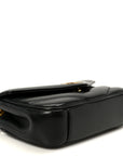 Lambskin Chevron Quilted Mini Loulou Black