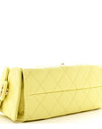 Caviar Quilted Mini CHNL 25 Handbag Light Yellow
