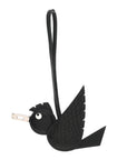Epsom Chevre Mysore Swift Alligator Lizard Birdy Bag Charm Black