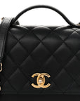 Caviar Quilted Medium Business Affinity Flap Black