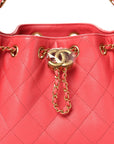 Caviar Quilted Mini CHNL 25 Handbag Coral