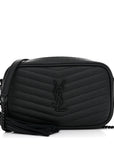 Grain De Poudre Matelasse Monochrome Monogram Mini Lou Camera Bag Black