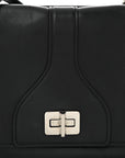 Vitello Soft Chain Flap Bag Black