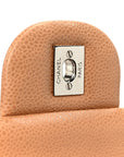 Caviar Quilted Jumbo Double Flap Dark Beige