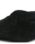 Shearling Nappa Triangle Quilted Patchwork System Tote Black