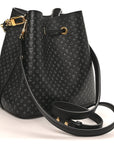 Calfskin Nanogram Embossed Neonoe BB Black