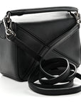 Calfskin Mini Puzzle Bag Black