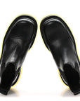 Calfskin The Tire Cropped Chelsea Short Boots 37 Black Transparent