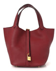 Taurillon Clemence Picotin Lock 22 MM Rouge H
