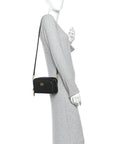 Grained Calfskin Caro Double Pouch Black
