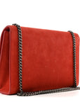 Suede Star Medium Classic Monogram Kate Satchel Berry Red