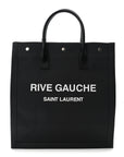 Linen Calfskin Rive Gauche North South Tote Grey
