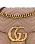 Calfskin Matelasse Medium GG Marmont Shoulder Bag Porcelain Rose
