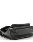 Crinkled Calfskin Matelasse Monogram Medium Niki Chain Satchel Storm