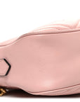 Calfskin Matelasse Small GG Marmont Chain Shoulder Bag Perfect Pink