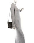 Vitello Liberty F is FNDI Bi-Color FF 1974 Embossed Mini Mon Tresor Bucket Bag Maya Black