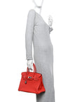 Togo Birkin 30 Rouge Pivoine