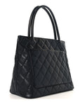 Caviar Quilted Medallion Tote Black
