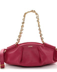 Shiny Nappa Calfskin Small Paseo Bag Magenta