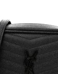 Grain De Poudre Matelasse Monochrome Monogram Mini Lou Camera Bag Black