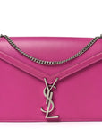 Smooth Calfskin Monogram Cassandra Clasp Bag Electric Fuchsia