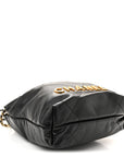 Shiny Calfskin Quilted Mini CHNL 22 Black