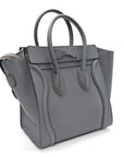 Baby Drummed Calfskin Micro Luggage Kohl