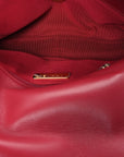 Lambskin Quilted Large CHNL 19 Flap Red