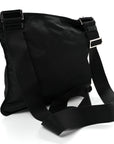 Nylon Vela Flat Messenger Bag Black