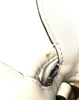 Calfskin Nano Flamenco Knot Clutch Soft White