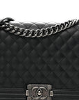 Caviar Quilted New Medium Boy Flap Black