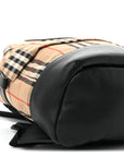 House Check Canvas Calfskin Small Nico Backpack Archive Beige