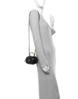 Lambskin Quilted CC Bubble Vanity Case With Chain Black