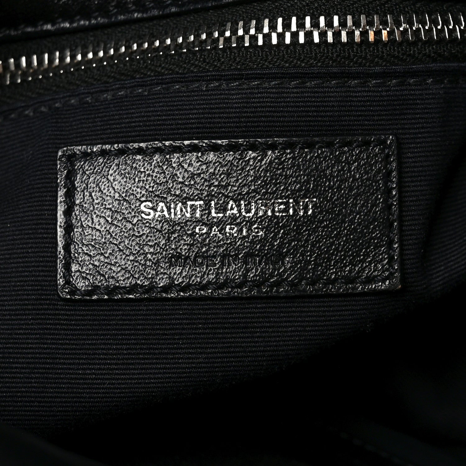 Lambskin Quilted Medium Loulou Puffer Monogram Chain Satchel Black