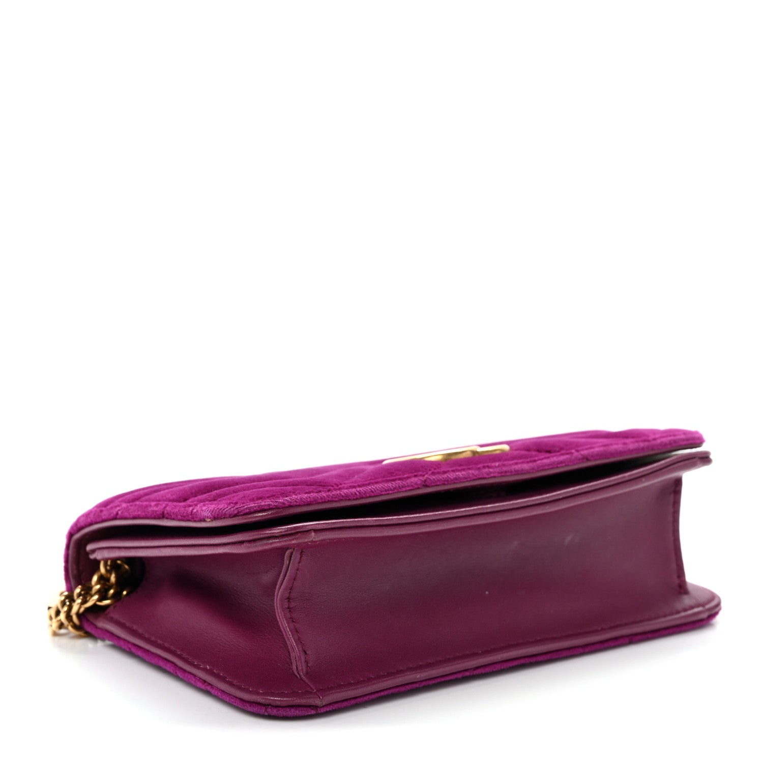 Velvet Matelasse GG Marmont Mini Bag Fuchsia Violet Cyclamen