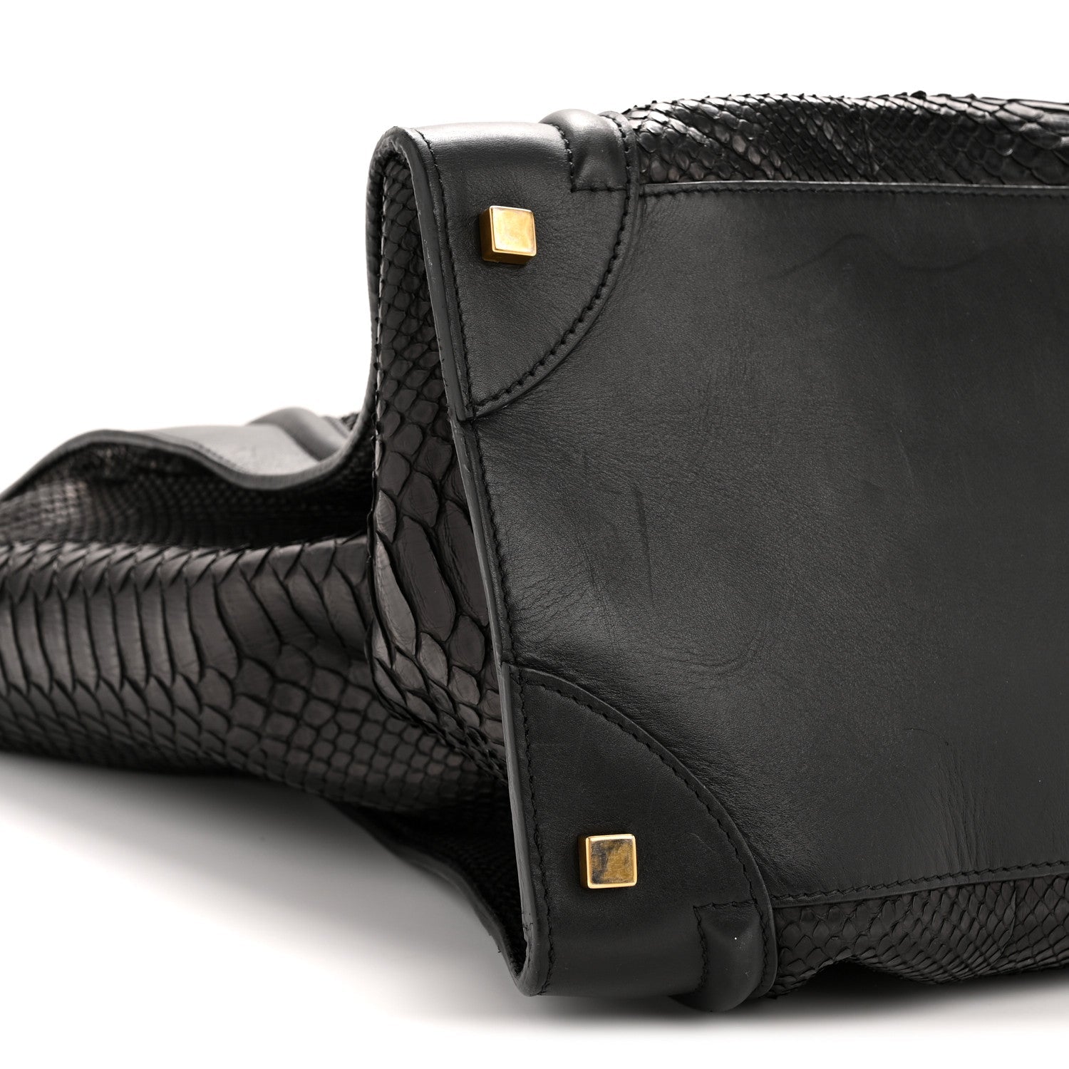 Snakeskin Large Luggage Black