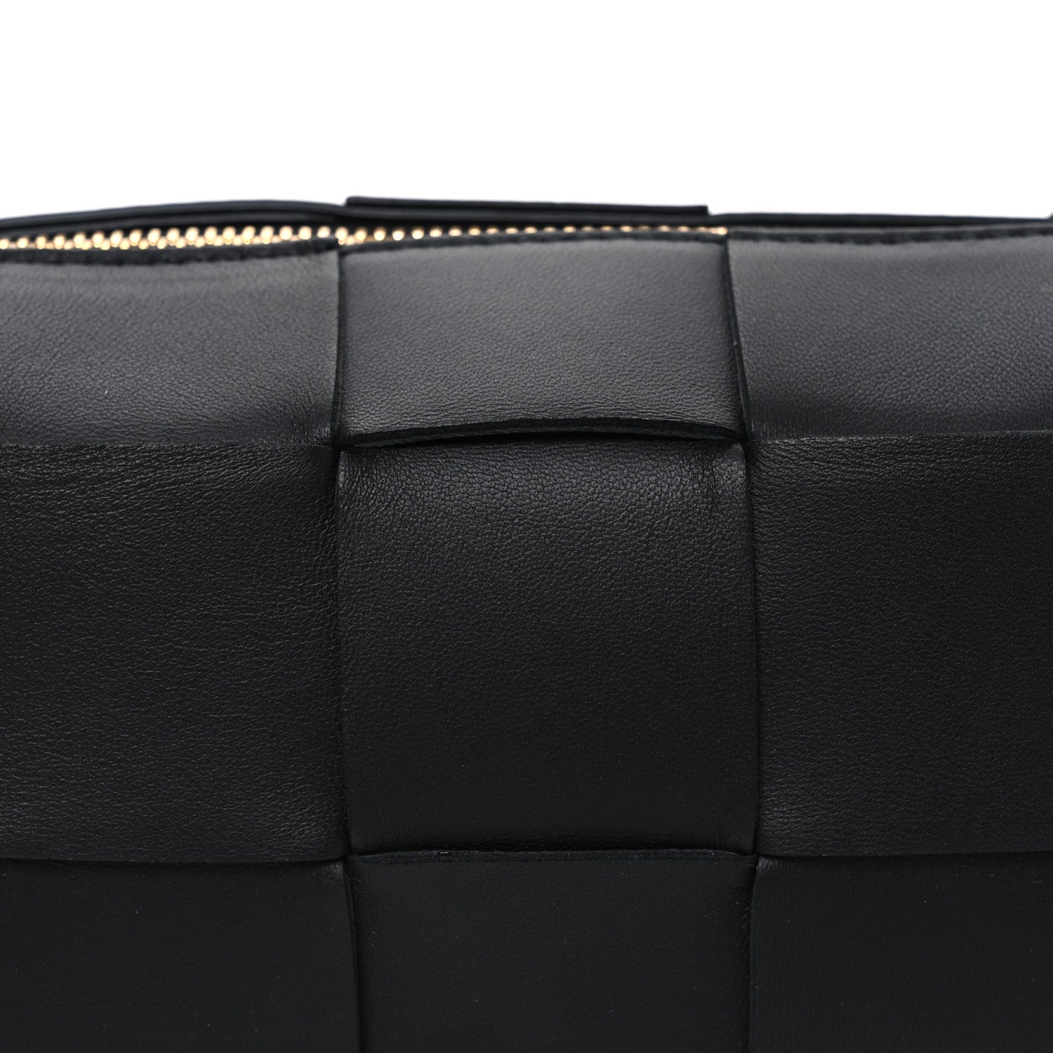 Lambskin Maxi Intrecciato Small Brick Cassette Bag Black