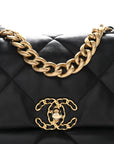 Lambskin Quilted Medium CHNL 19 Flap Black