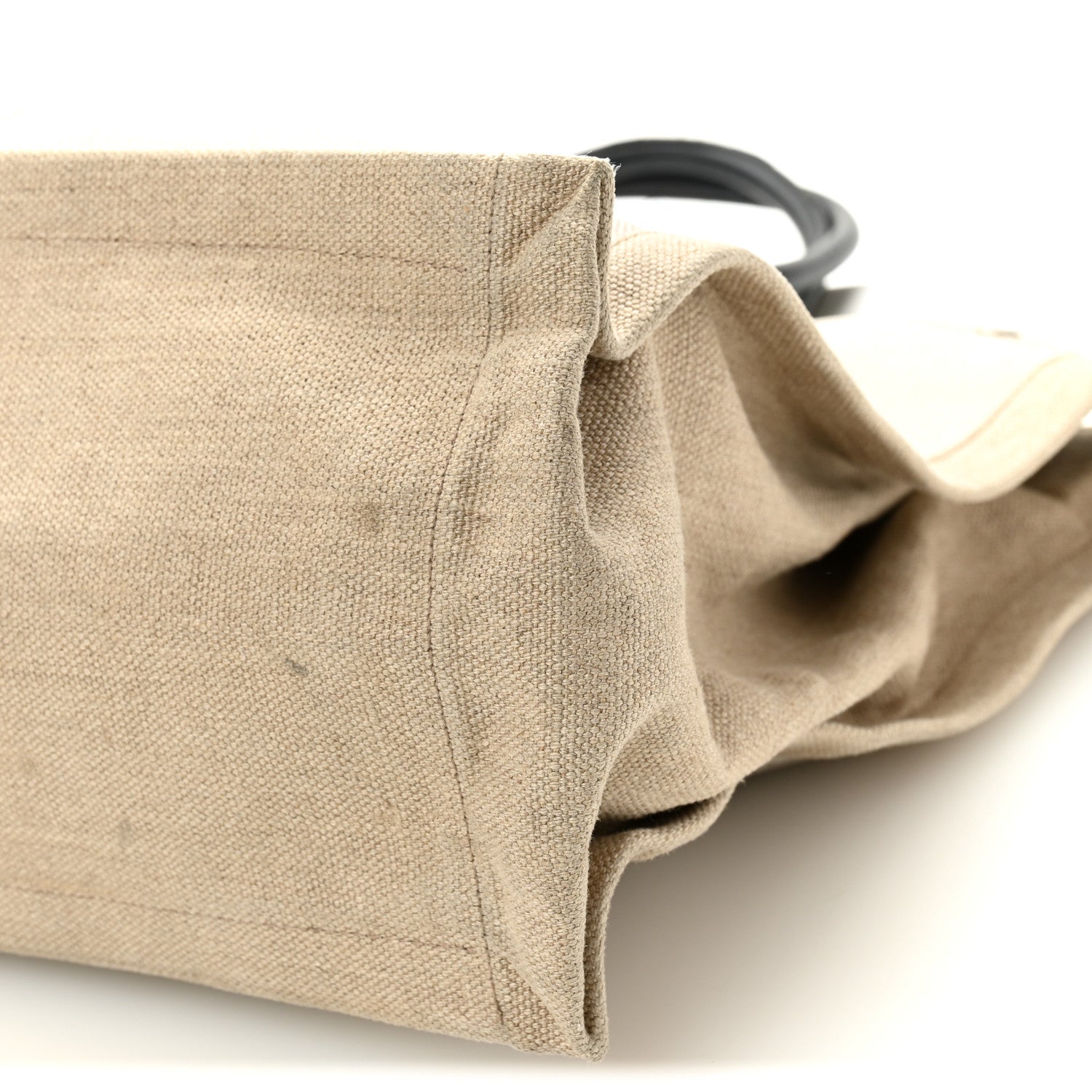 Linen Calfskin Rive Gauche Tote Optic White