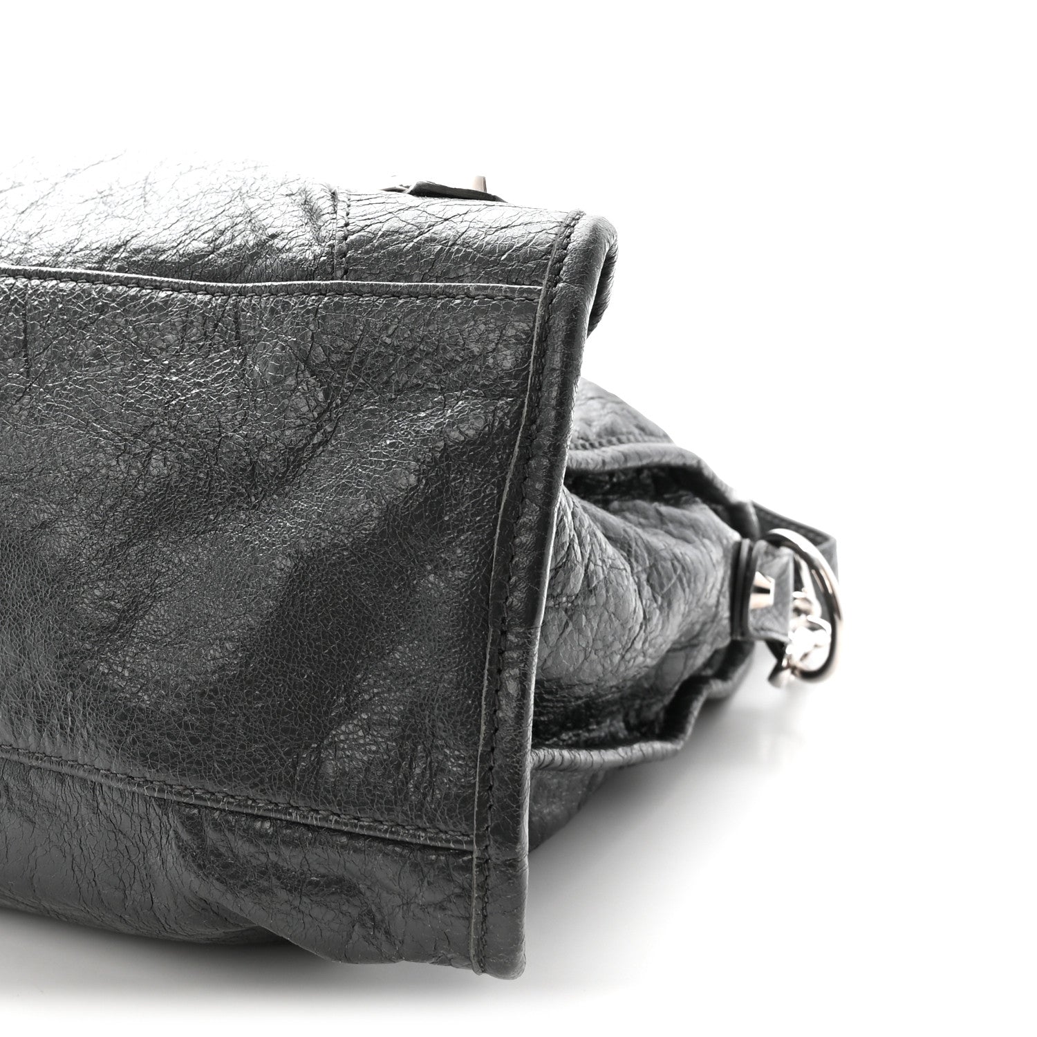 Agneau Classic Silver Hardware City Gris Fossile