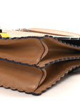 Vitello Liberty Scalloped Studded Kan I Shoulder Bag Sand