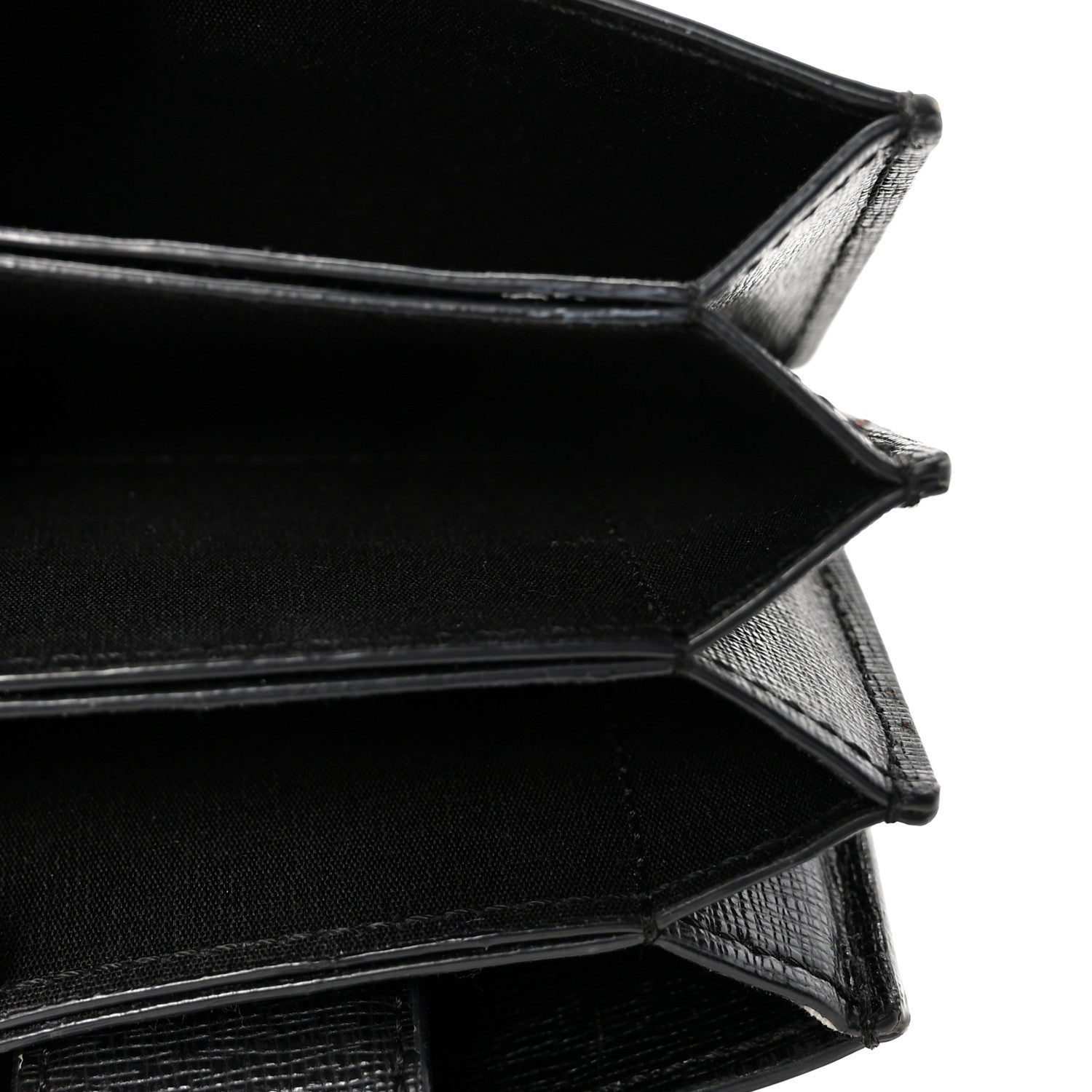 Saffiano Virtus Accordion Wallet Black