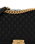 Caviar Quilted New Medium Boy Flap Black